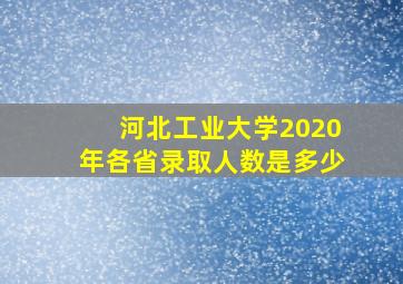 河北工业大学2020年各省录取人数是多少