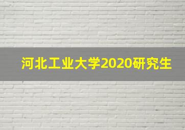 河北工业大学2020研究生