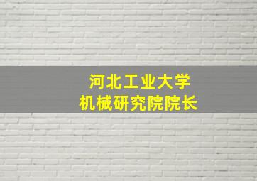 河北工业大学机械研究院院长