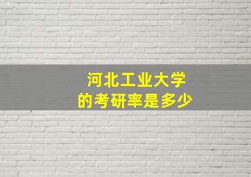 河北工业大学的考研率是多少