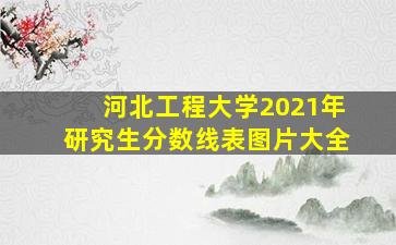 河北工程大学2021年研究生分数线表图片大全