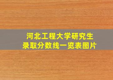 河北工程大学研究生录取分数线一览表图片