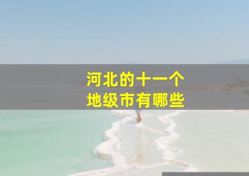 河北的十一个地级市有哪些