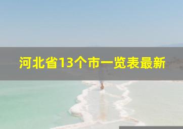 河北省13个市一览表最新