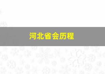 河北省会历程