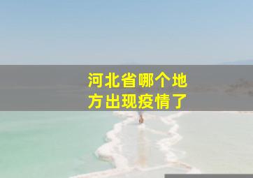 河北省哪个地方出现疫情了