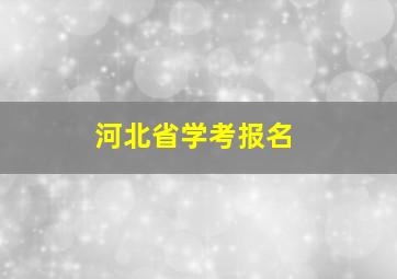 河北省学考报名