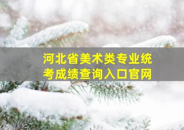 河北省美术类专业统考成绩查询入口官网