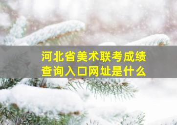 河北省美术联考成绩查询入口网址是什么