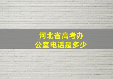 河北省高考办公室电话是多少