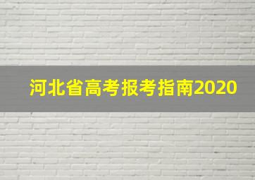 河北省高考报考指南2020