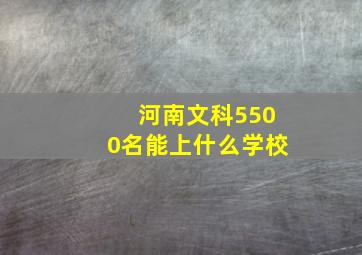 河南文科5500名能上什么学校