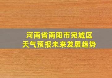 河南省南阳市宛城区天气预报未来发展趋势