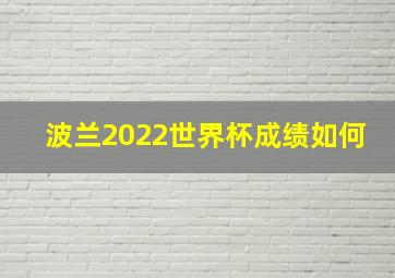 波兰2022世界杯成绩如何