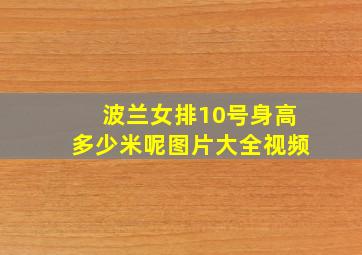 波兰女排10号身高多少米呢图片大全视频