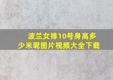 波兰女排10号身高多少米呢图片视频大全下载