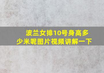 波兰女排10号身高多少米呢图片视频讲解一下