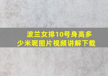 波兰女排10号身高多少米呢图片视频讲解下载