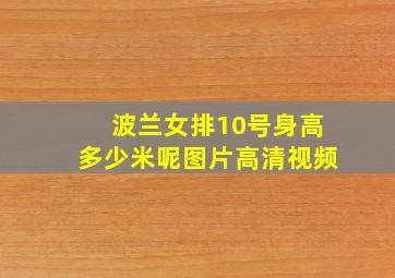 波兰女排10号身高多少米呢图片高清视频