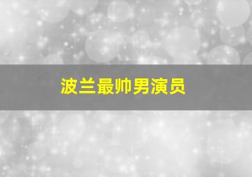 波兰最帅男演员