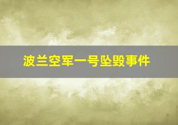 波兰空军一号坠毁事件