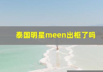 泰国明星meen出柜了吗