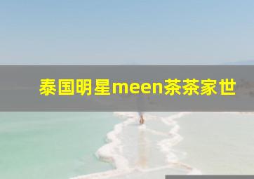 泰国明星meen茶茶家世