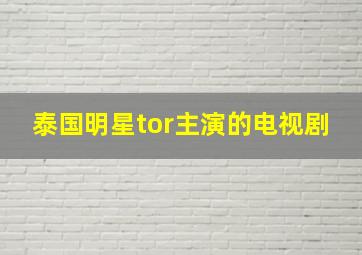 泰国明星tor主演的电视剧