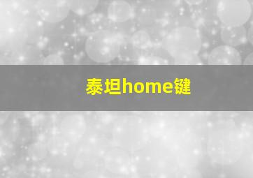 泰坦home键