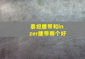 泰坦腰带和inzer腰带哪个好