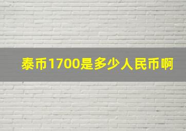 泰币1700是多少人民币啊