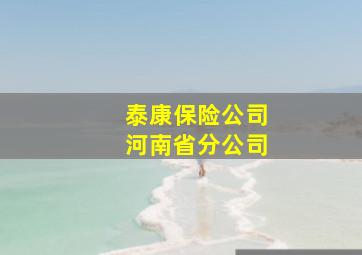 泰康保险公司河南省分公司