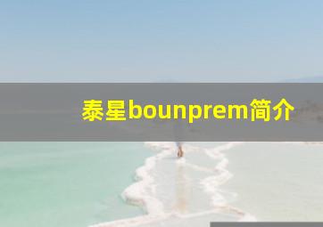 泰星bounprem简介