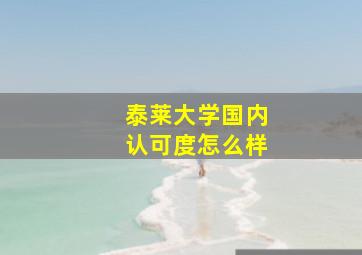 泰莱大学国内认可度怎么样