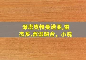 泽塔奥特曼诺亚,雷杰多,赛迦融合。小说