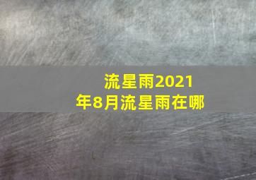 流星雨2021年8月流星雨在哪