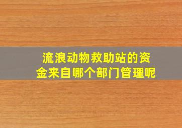 流浪动物救助站的资金来自哪个部门管理呢