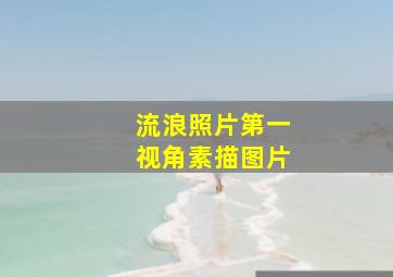 流浪照片第一视角素描图片