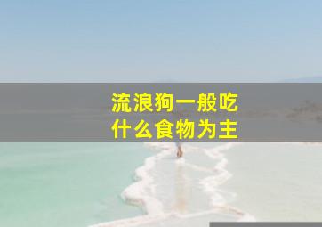 流浪狗一般吃什么食物为主