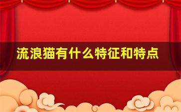 流浪猫有什么特征和特点