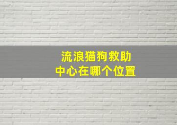 流浪猫狗救助中心在哪个位置