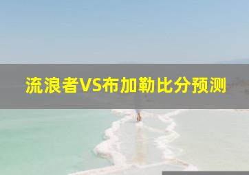 流浪者VS布加勒比分预测