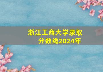 浙江工商大学录取分数线2024年