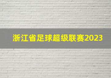 浙江省足球超级联赛2023