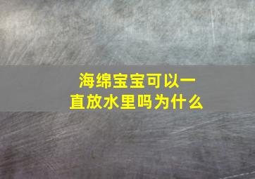 海绵宝宝可以一直放水里吗为什么