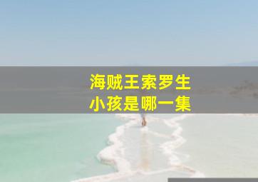 海贼王索罗生小孩是哪一集