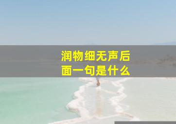 润物细无声后面一句是什么