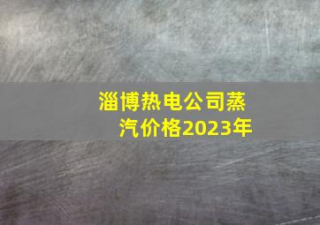 淄博热电公司蒸汽价格2023年