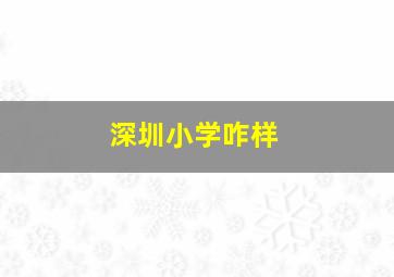 深圳小学咋样