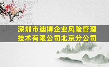 深圳市迪博企业风险管理技术有限公司北京分公司